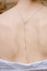 LUAR TULIP DROP PEARL LARIAT NECKLACE