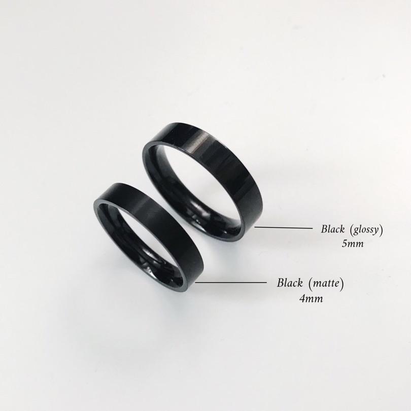 Matte black wedding sale band mens